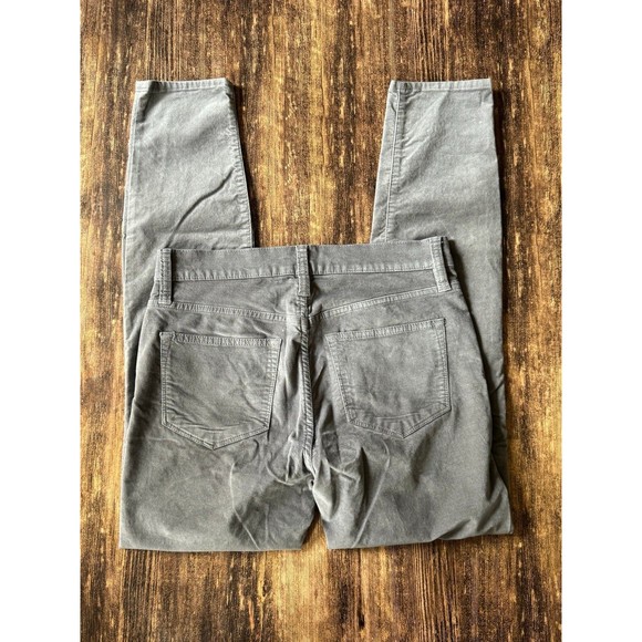 J.Crew Jeans J4108 Women's 9" High-Rise Toothpick Gray Velvet Size 27 - Picture 4 of 4